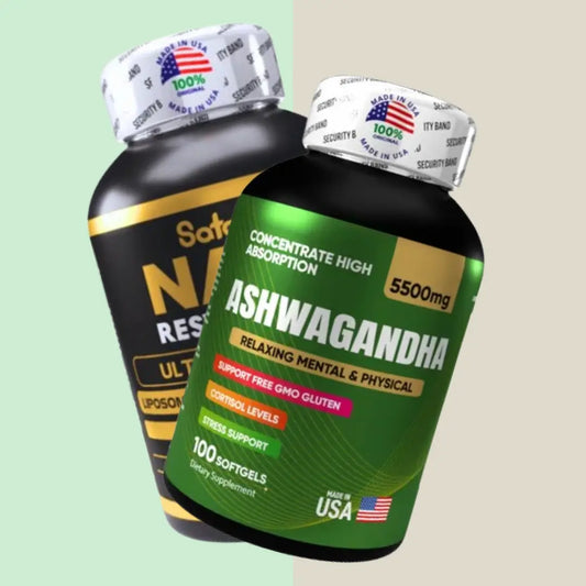 COMBO NAD RESVERATROL + ASHWAGANDHA (obsequio aceite de aguacate) 100% ORIGINAL🇺🇲 😍✨